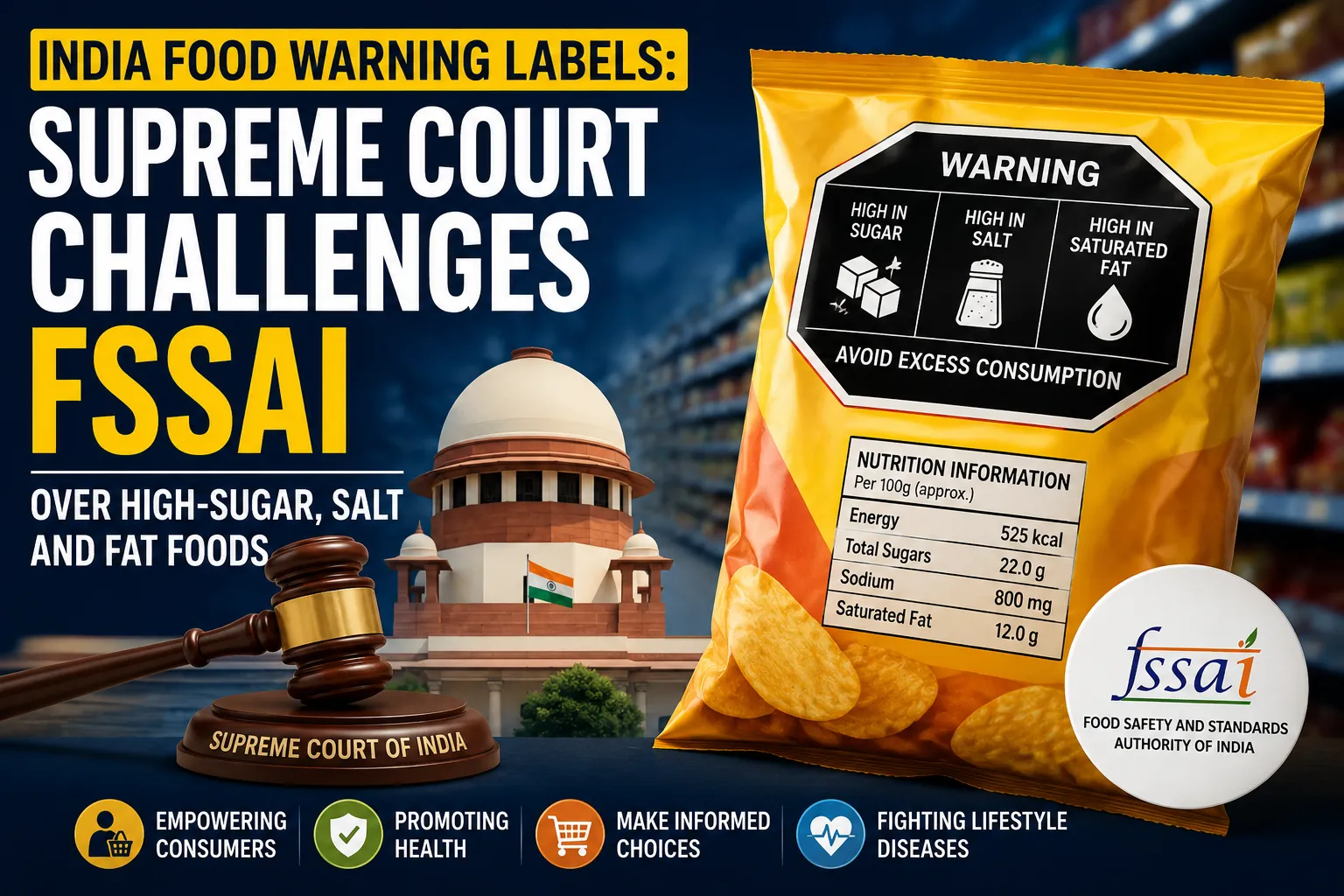 India Food Warning Labels: Supreme Court Challenges FSSAI Over High-Sugar, Salt and Fat Foods