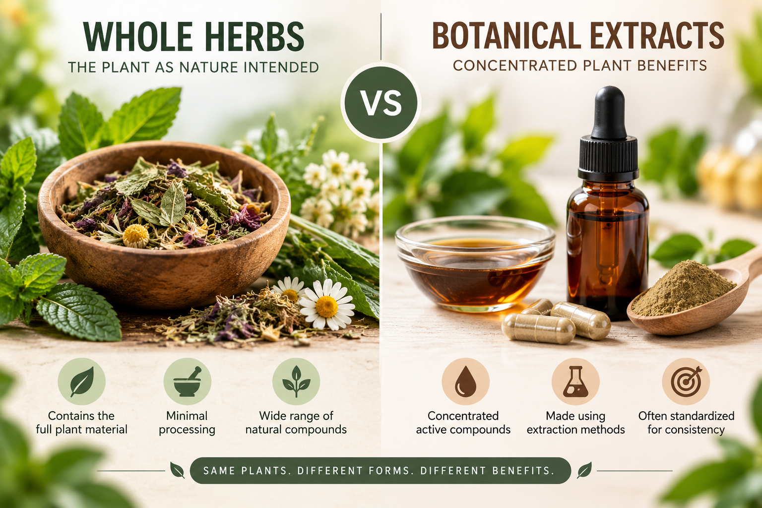How Botanical Extracts Differ From Whole Herbs